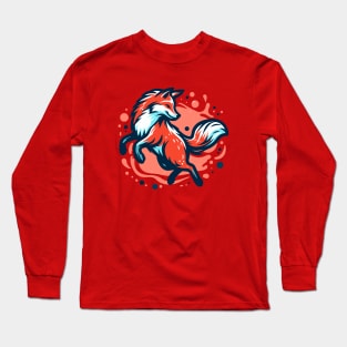 Abstract Dancing Fox Long Sleeve T-Shirt